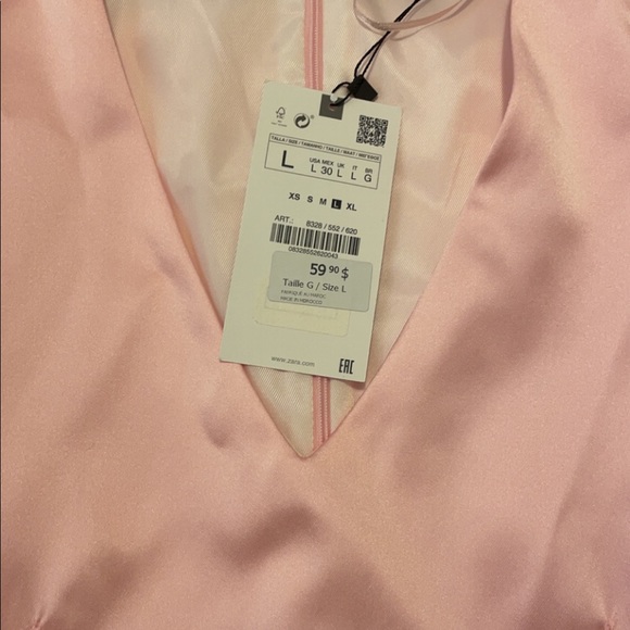 Satin pink Zara dress - Picture 3 of 3